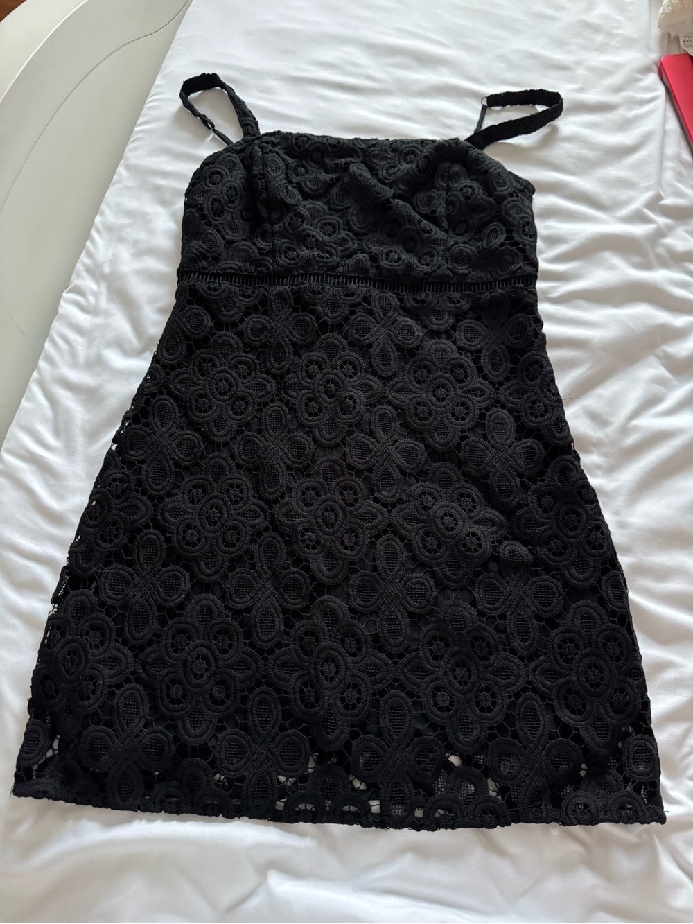 Hollister Black Floral Lace Mini Dress